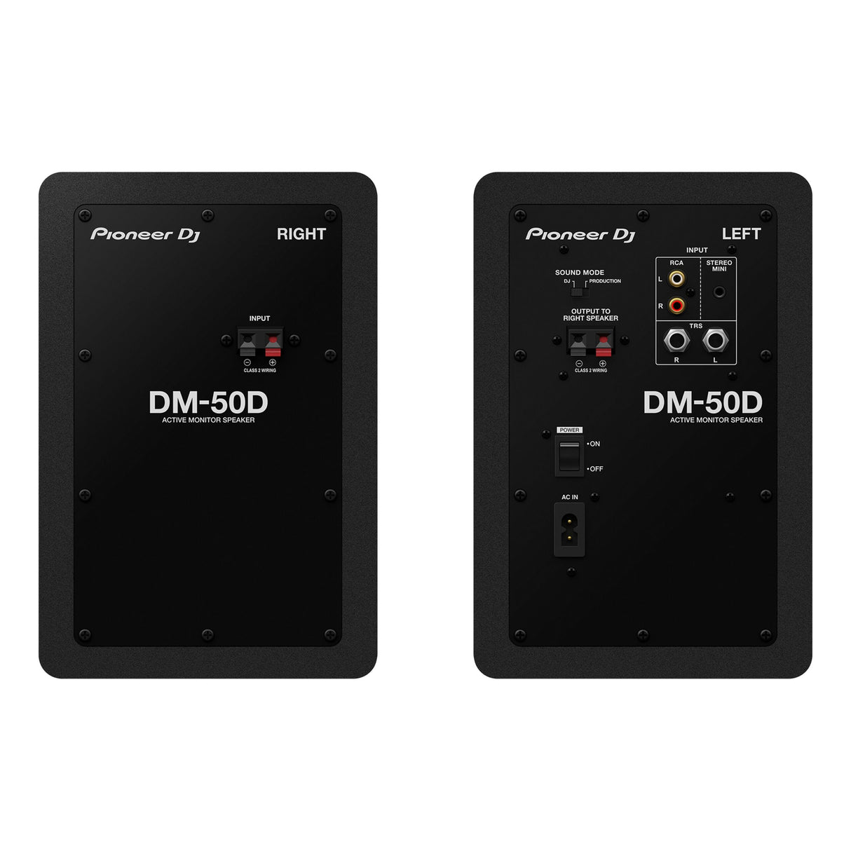 Pioneer DJ DM-50D 5 Inch Desktop Monitor System Black