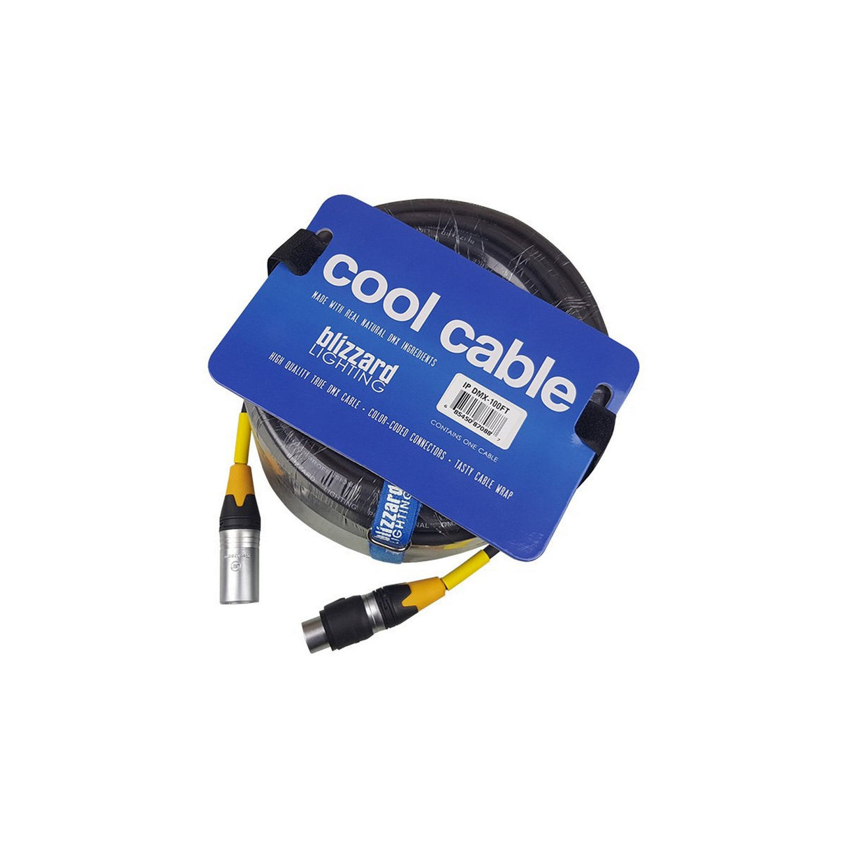 Blizzard Lighting DMX-IP-100Q Weatherproof 3-Pin XLR Male to XLR Female DMX Cable 100-Feet