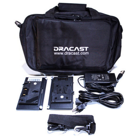 Dracast DRDP3LBLK Plus Series Bi-Color 3-Light Location Kit with V-Mount and Gold Mount Battery Plates
