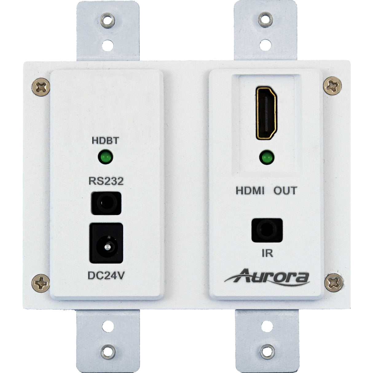 Aurora DXW-2-RX1-W 4K HDMI HDBaseT Wall Plate Receiver White