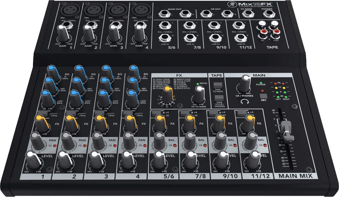 Mackie Mix12FX 12 Channel Non Powered Compact Mixer with FX (Used) - used