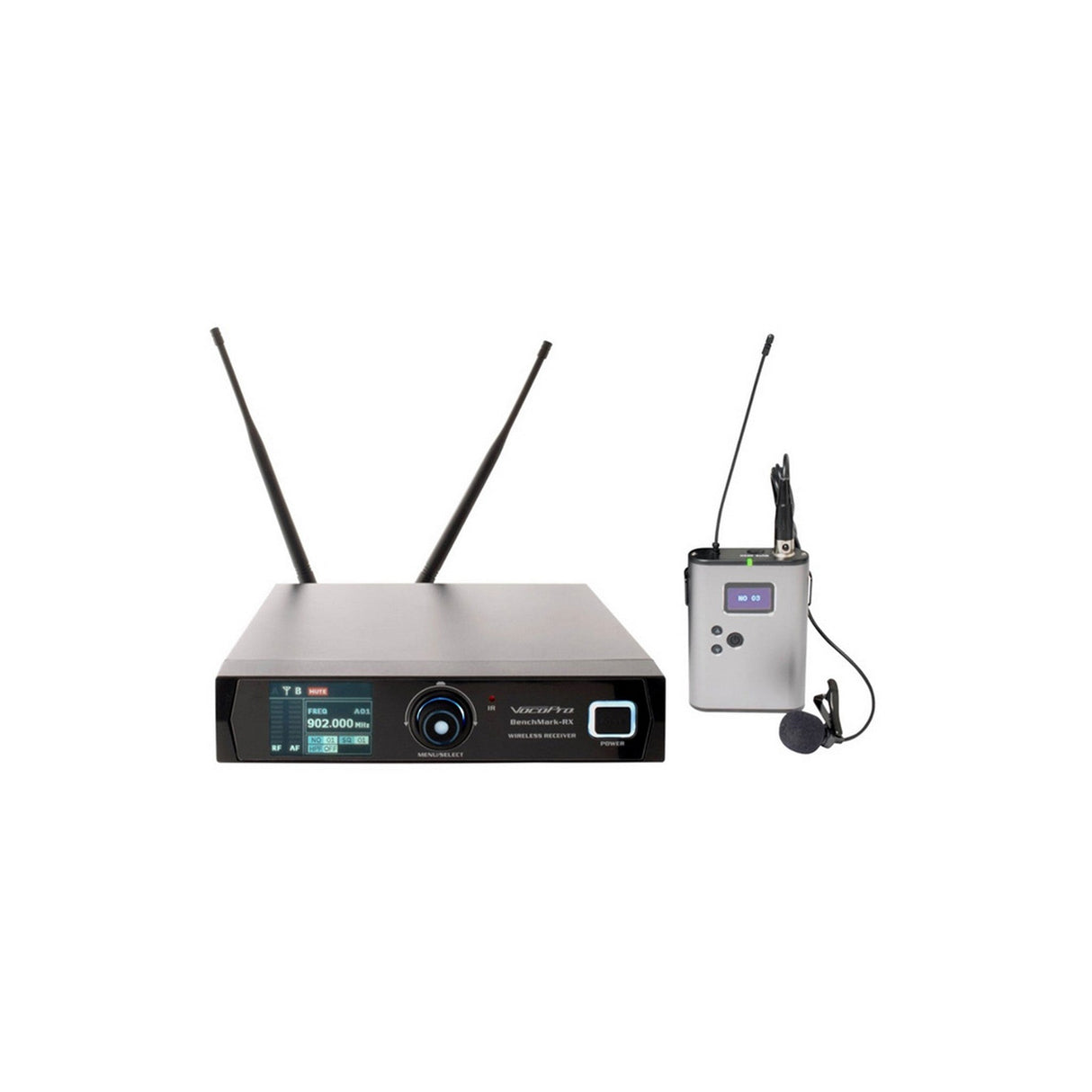 VocoPro Benchmark-LAV True Diversity PPL Wireless Bodypack Microphone System with Lavalier Microphone