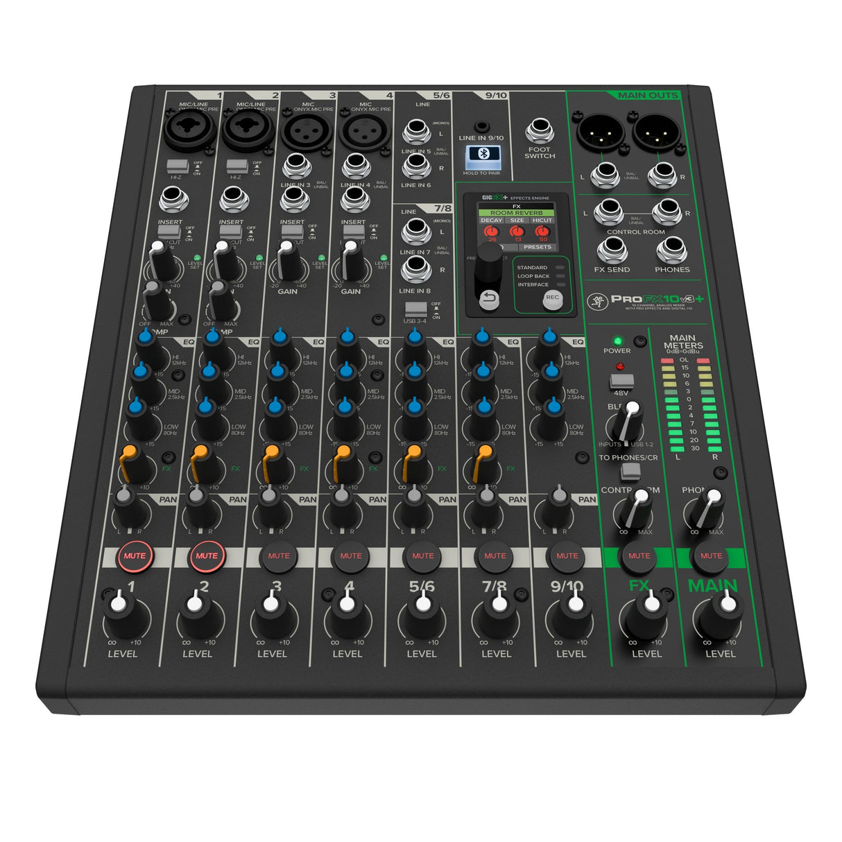 Mackie ProFX10v3 + 10-Channel Bluetooth Analog Mixer with USB Recording