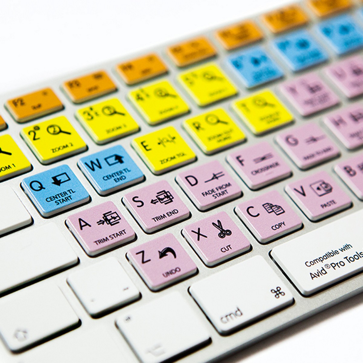 Editors Keys Apple Keyboard for Avid Pro Tools Apple Shortcut Wired Aluminum Keyboard (Used)