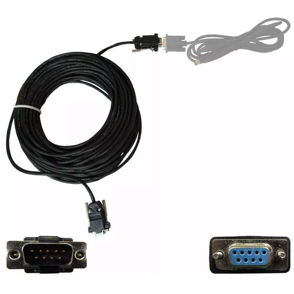 PTZOptics DB9M-F-75 Serial DB9 Male to Female Plenum Cable 75-Feet