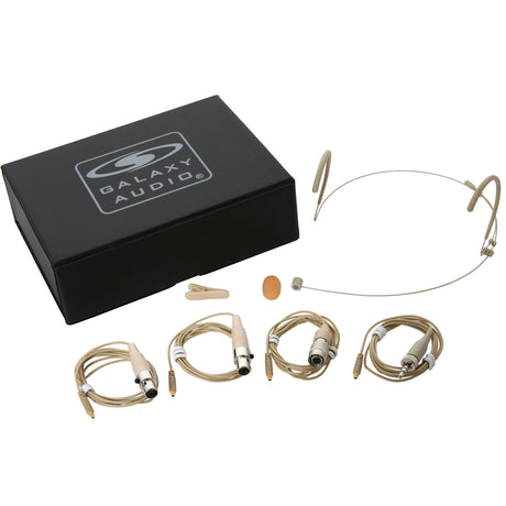 Galaxy Audio HSM8-UBG-4MIXED Unidirectional Dual Ear Headset Microphone with Audio-Technica Galaxy Audio/AKG Sennheiser