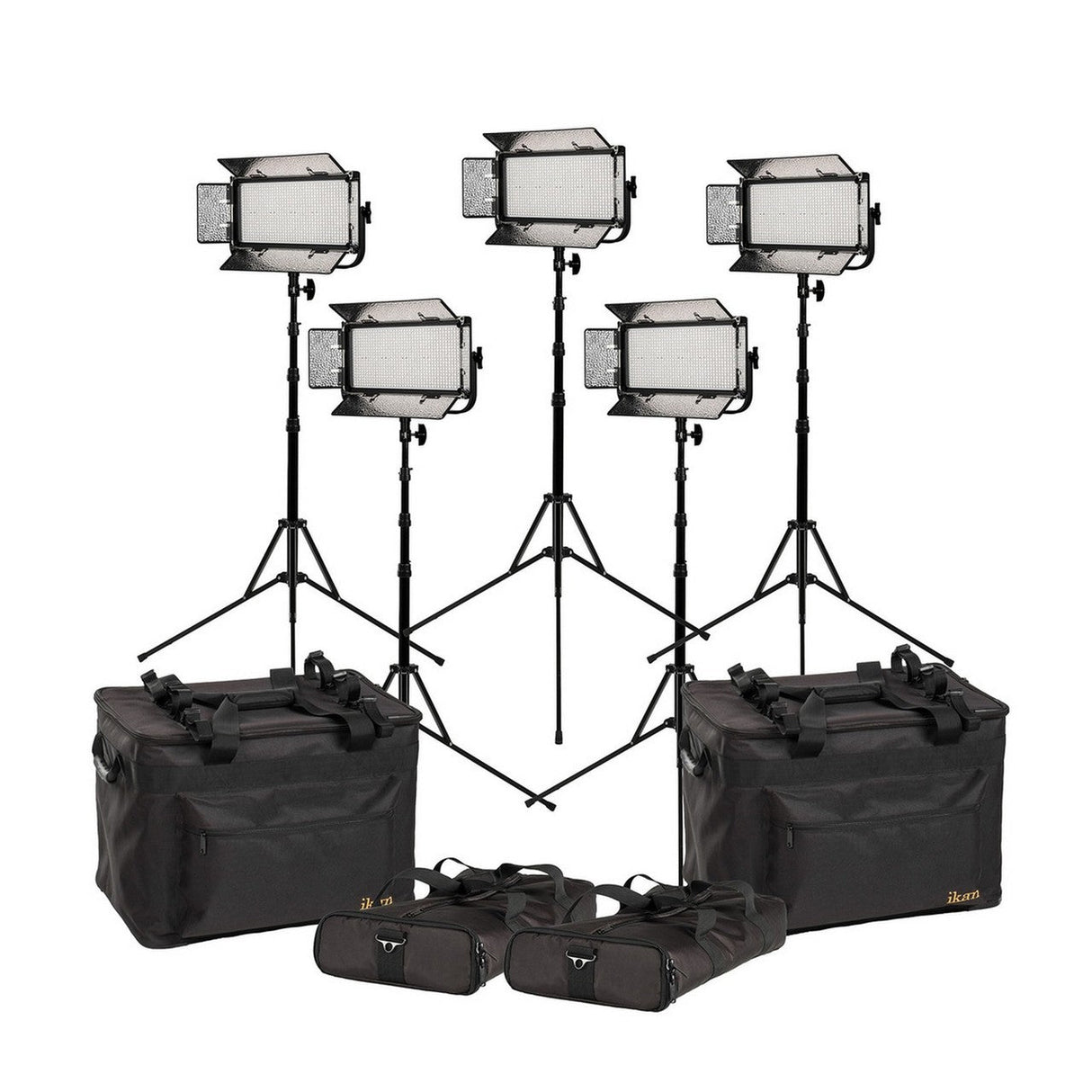 Ikan MB8-5PT-KIT Mylo Bi Color 5 Point 5600K LED Lights with Stands