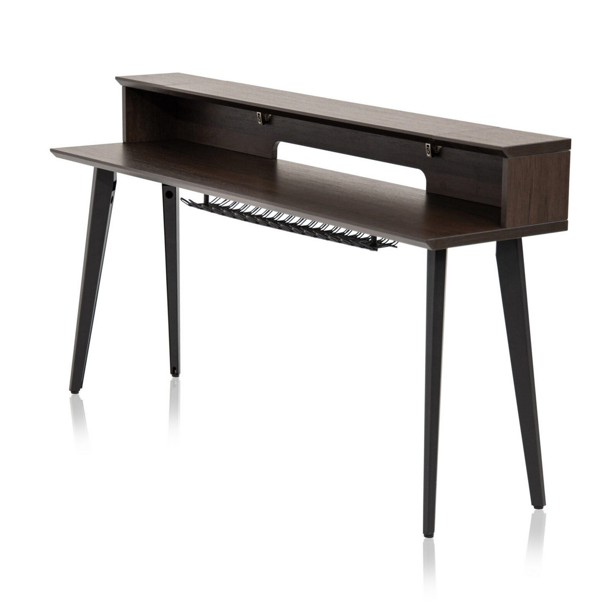 Gator GFW-ELITEKEYTBL88-BRN Elite Series Furniture for 88 Note Keyboard Walnut Brown Finish