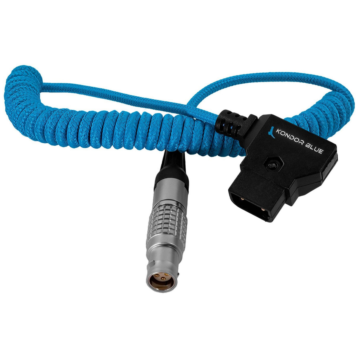 Kondor Blue Coiled D-Tap to Female LEMO 4-Pin for C200
