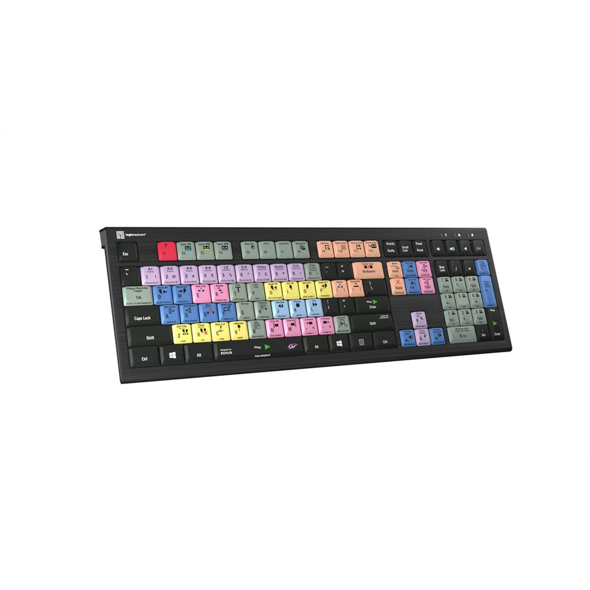 Logickeyboard LKB-EDIUS-A2PC-US Grass Valley EDIUS PC Astra 2 Backlit Shortcut Keyboard