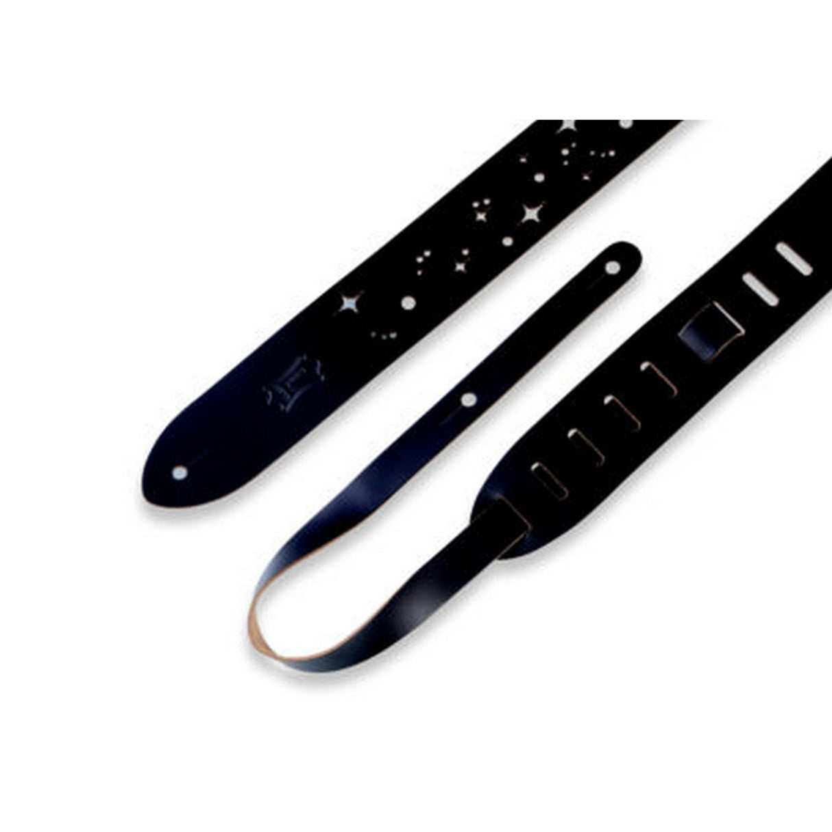 Levyās 2-Inch Wide Black Chrome-Tan Leather Guitar Strap - accessories