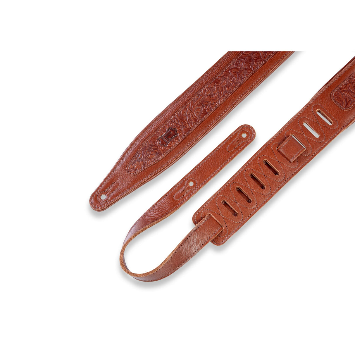 Levy’s 2 1/2-Inch Wide Tan Garment Leather Guitar Strap - accessories