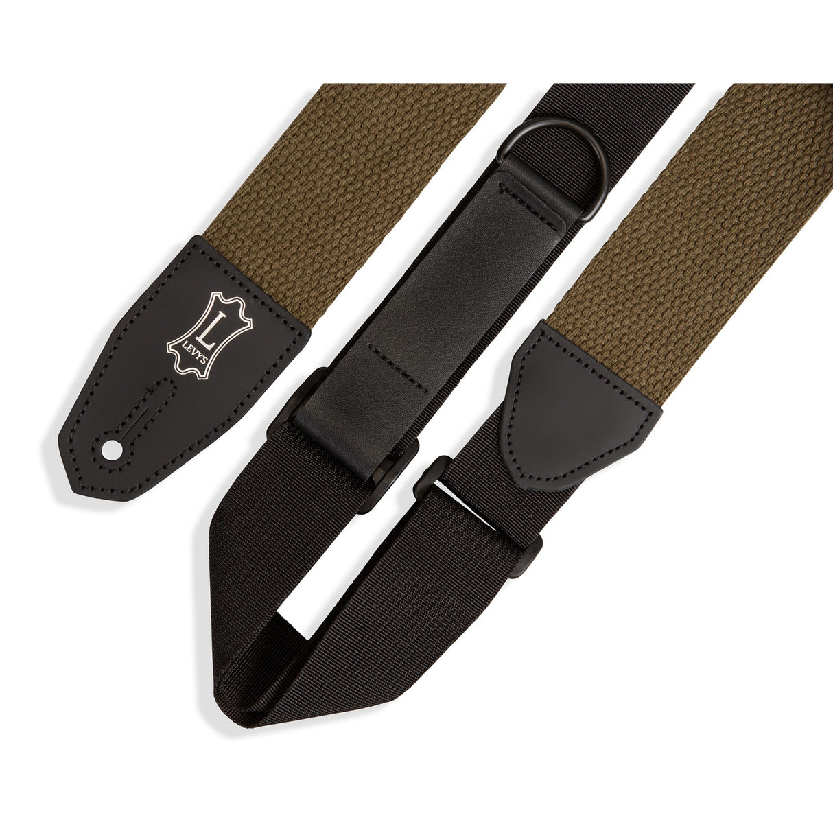Levy’s Right Height Standard Cotton Guitar Strap Green - accessories