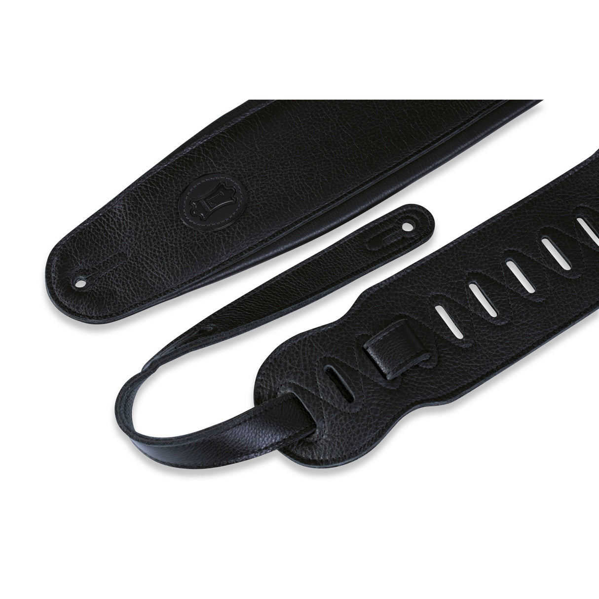 Levy’s Black on Black’ Signature Wide Padded Garment Bass Guitar Strap Black - accessories