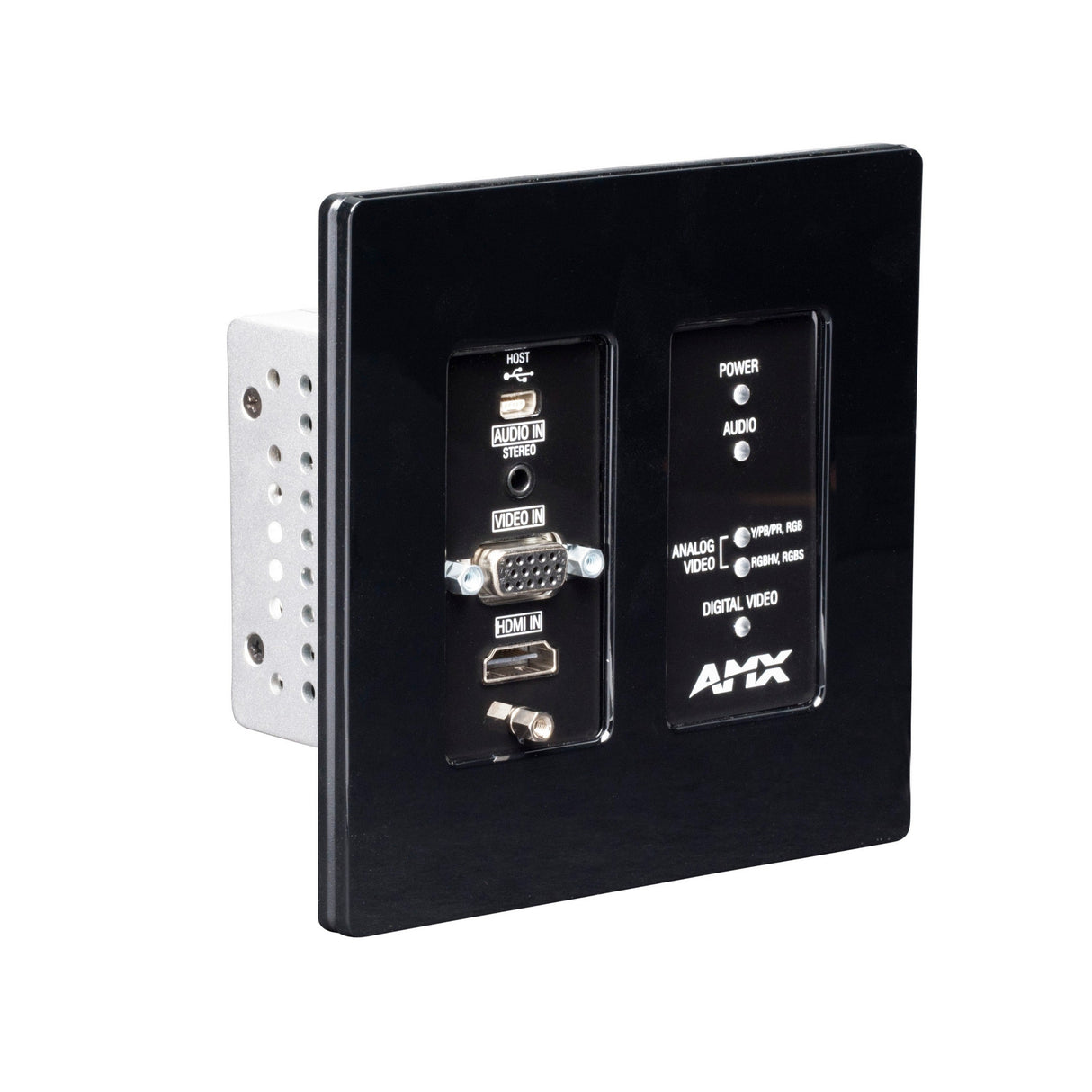 AMX NMX-ENC-N2315-WP-BL N2300 Series 4K UHD Video Over IP Decor Style Wallplate Encoder Black