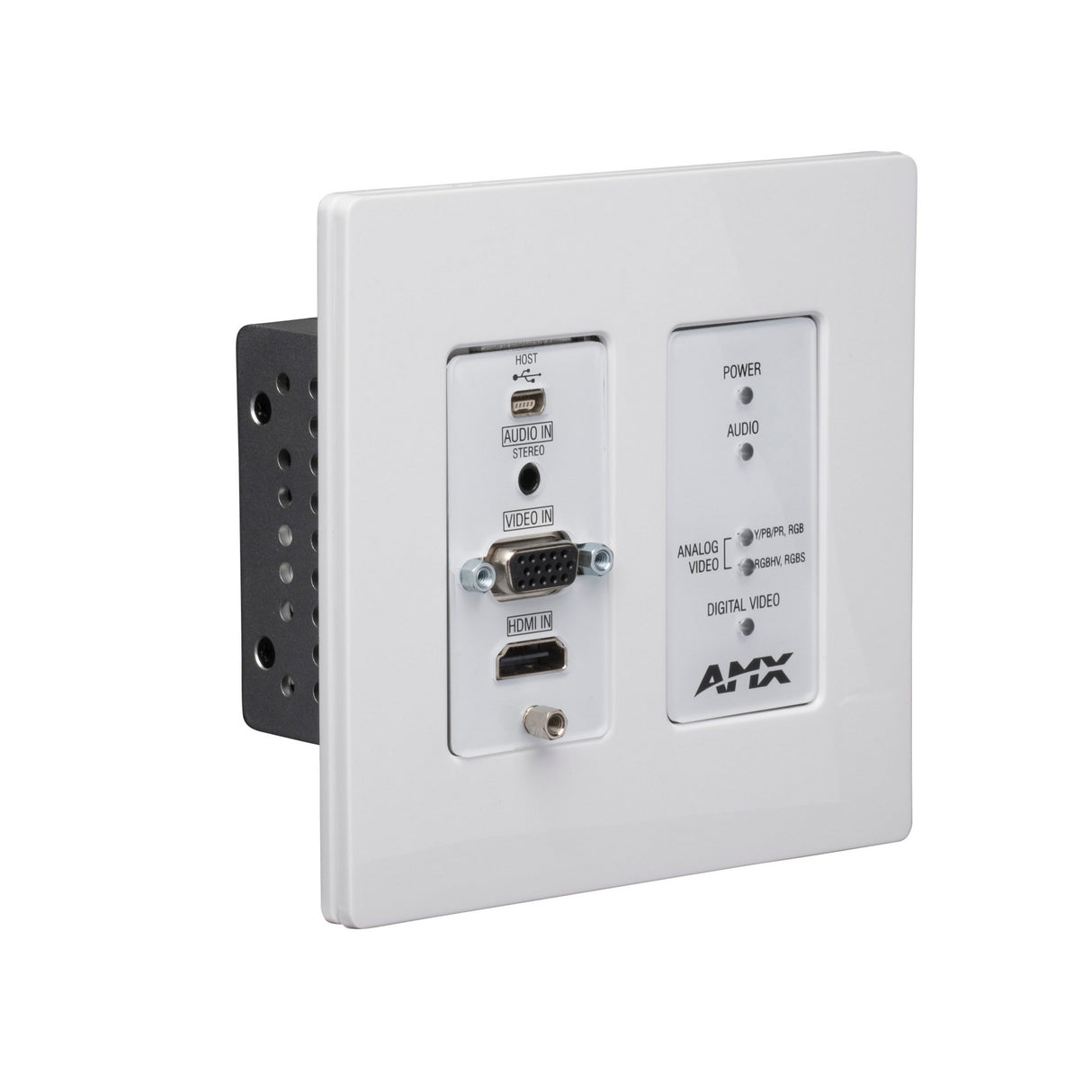 AMX NMX-ENC-N2315-WP-WH N2300 Series 4K UHD Video Over IP Decor Style Wallplate Encoder White