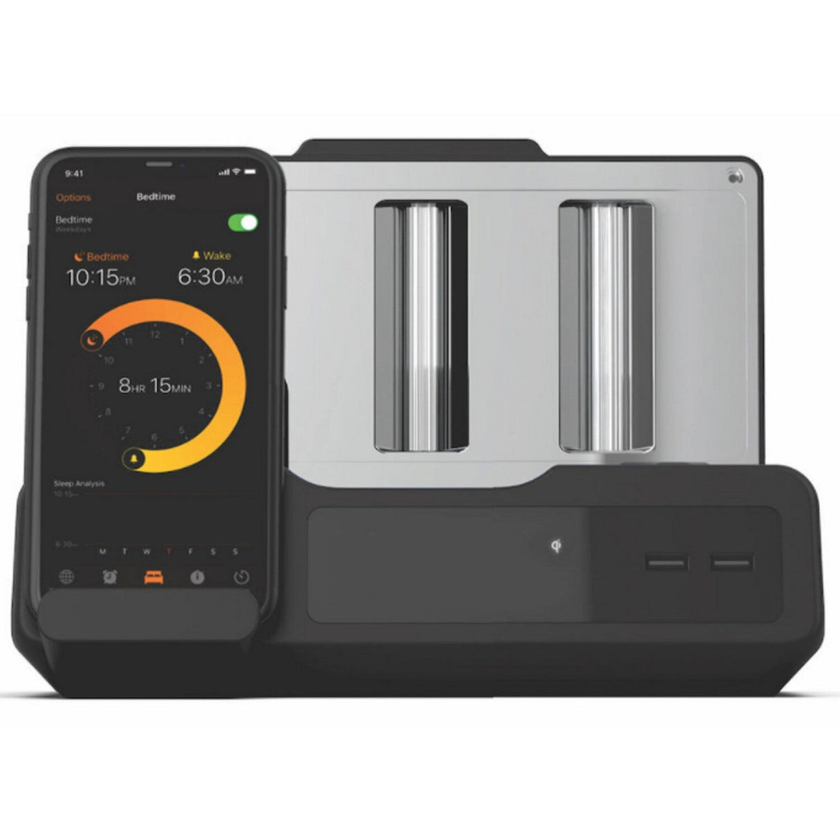 Nonstop UV Sterilizer with Qi Wireless Charging Black