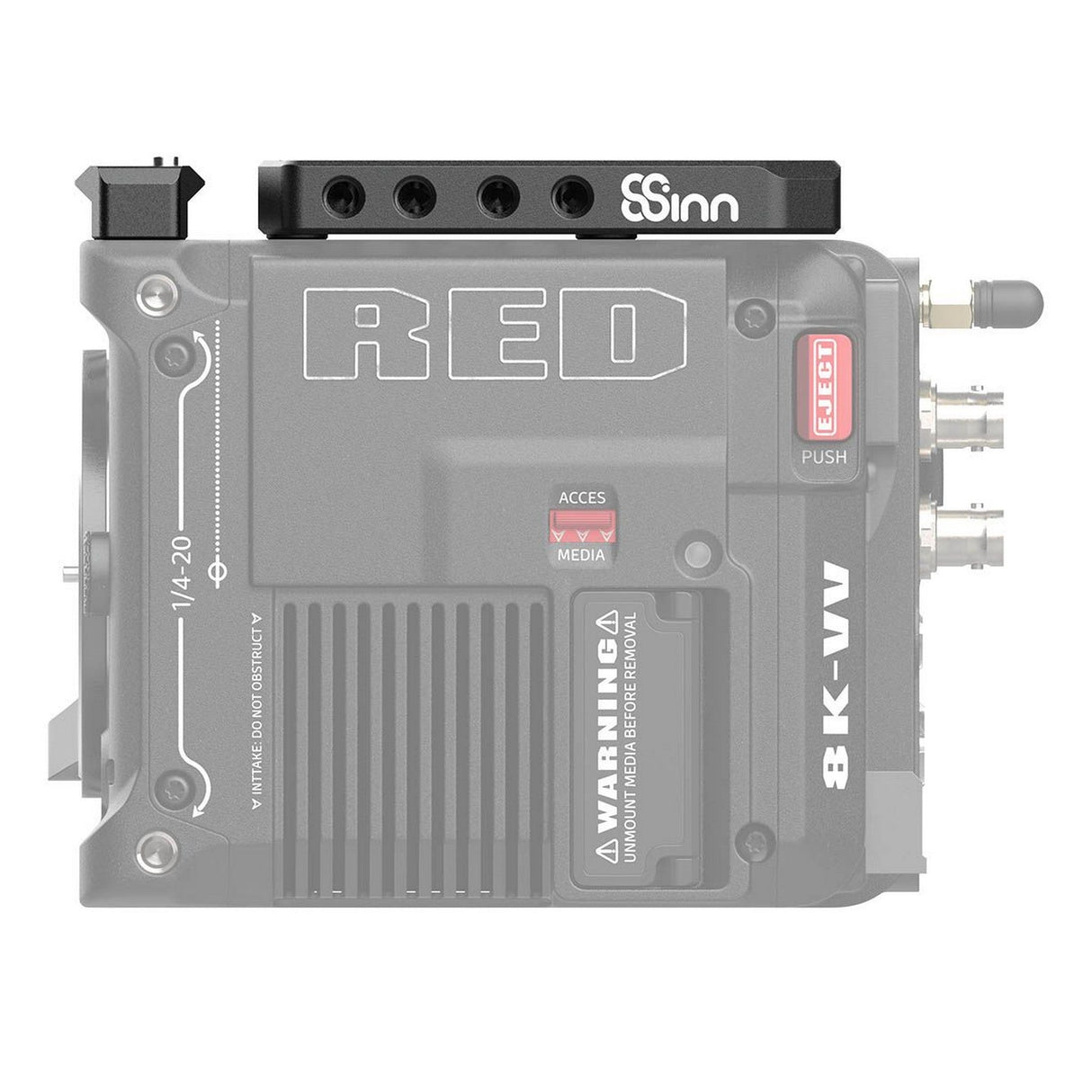 8Sinn 8-TPR-V-R + 8-NR-RKVR Top Plate for RED V-Raptor with NATO Rail