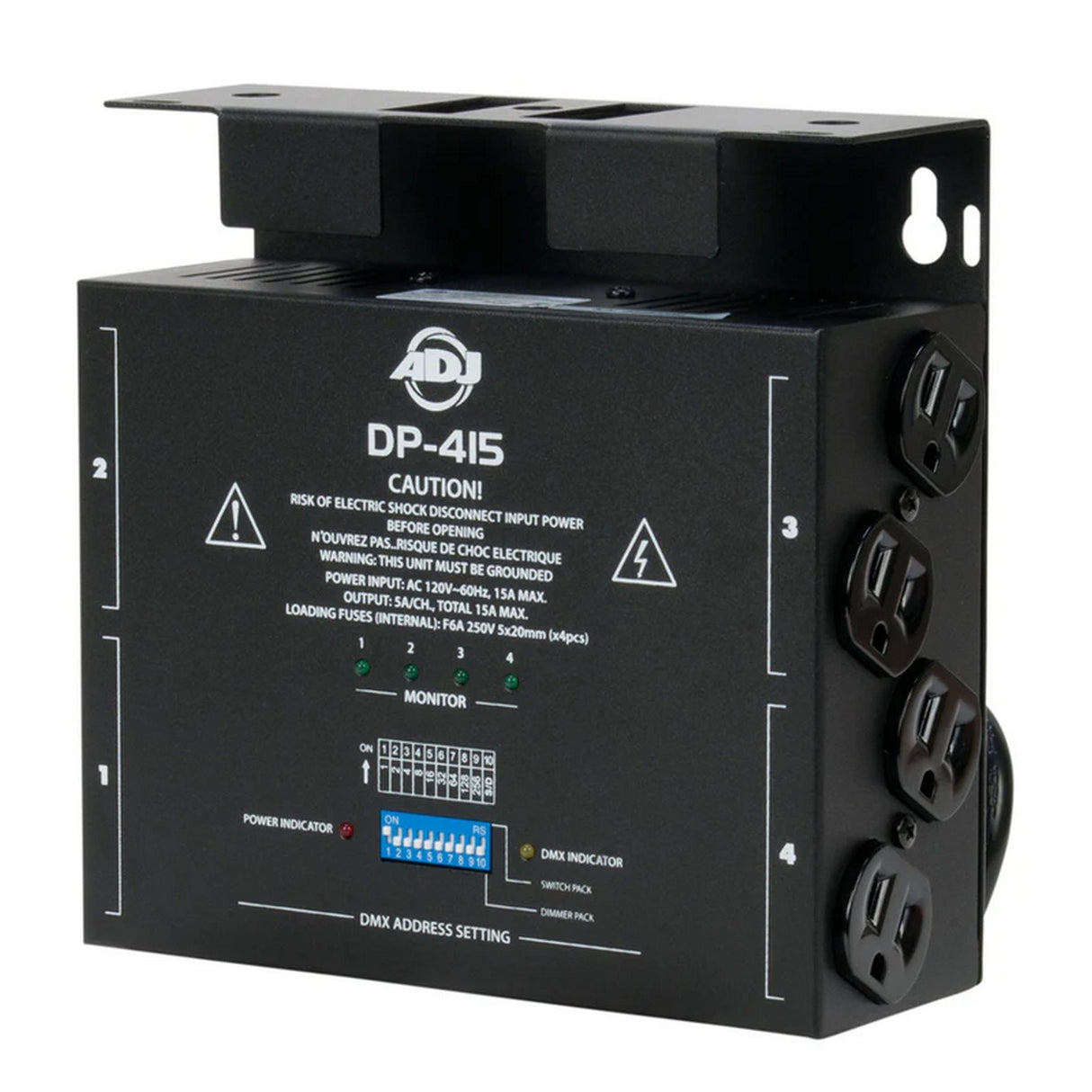 ADJ DP‑415 4‑Channel DMX Dimmer/Switch Pack
