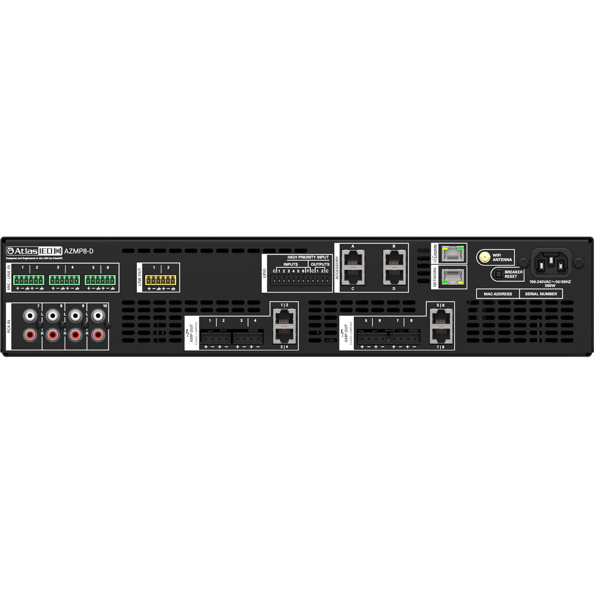 AtlasIED Atmosphere 8-Zone Signal Processor with 1200W Amplifier