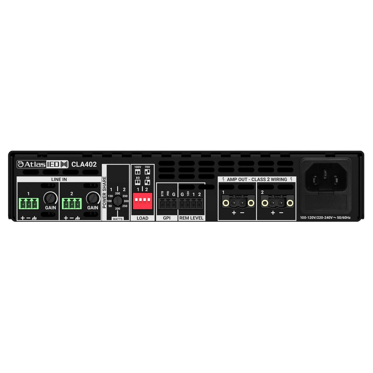 AtlasIED CLA402 400W Two Channel Multi Impedance Power Share Amplifier