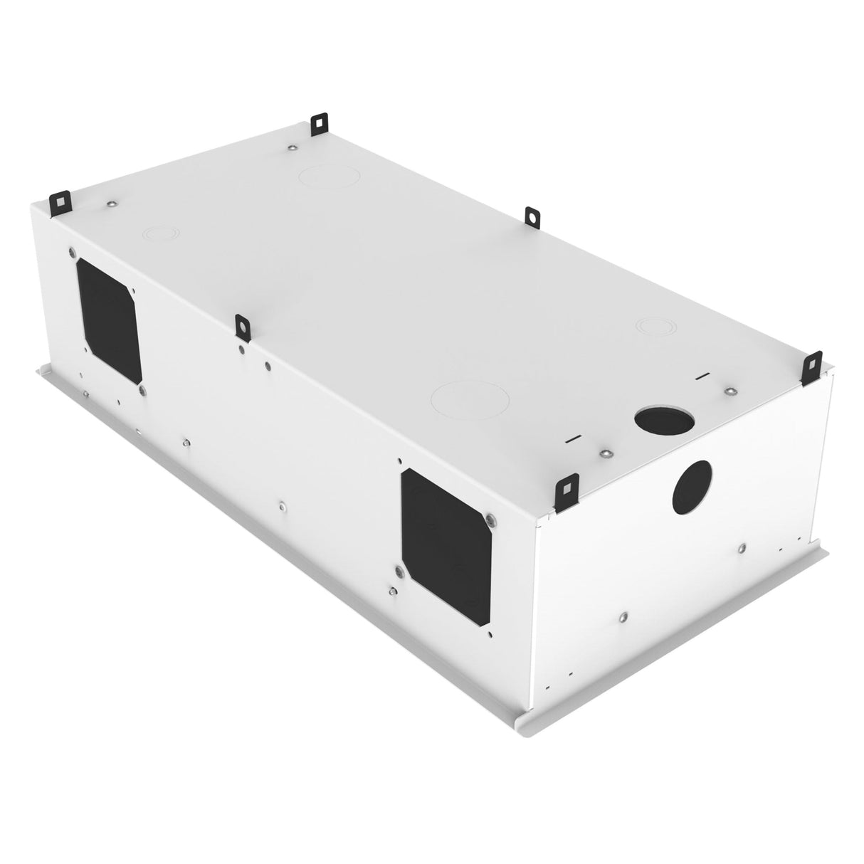 AtlasIED CR212 Series Ceiling-Mount Rack with 2RU Half-Width AmbiTILT Shelf and Integrated AC Power Pack, Fits 12-Inch by 24-Inch Ceiling Tiles