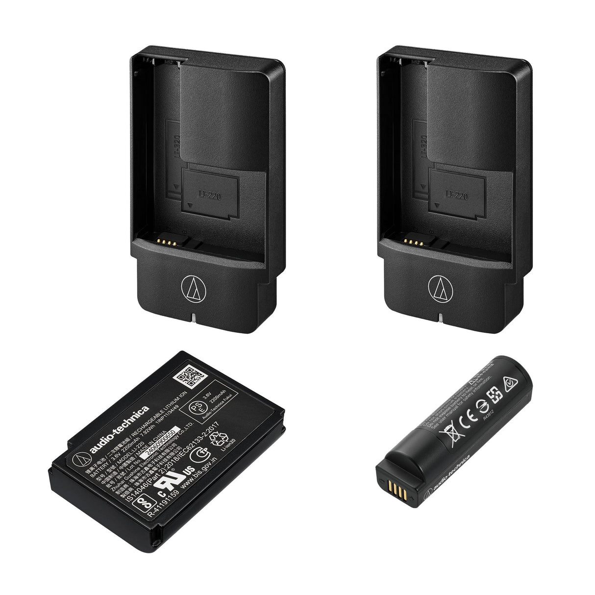 Audio-Technica ATW-D50-DRX-BLH 2-Person Wireless Cardioid Handheld/Lavalier Combo System, DF2 470-608 MHz