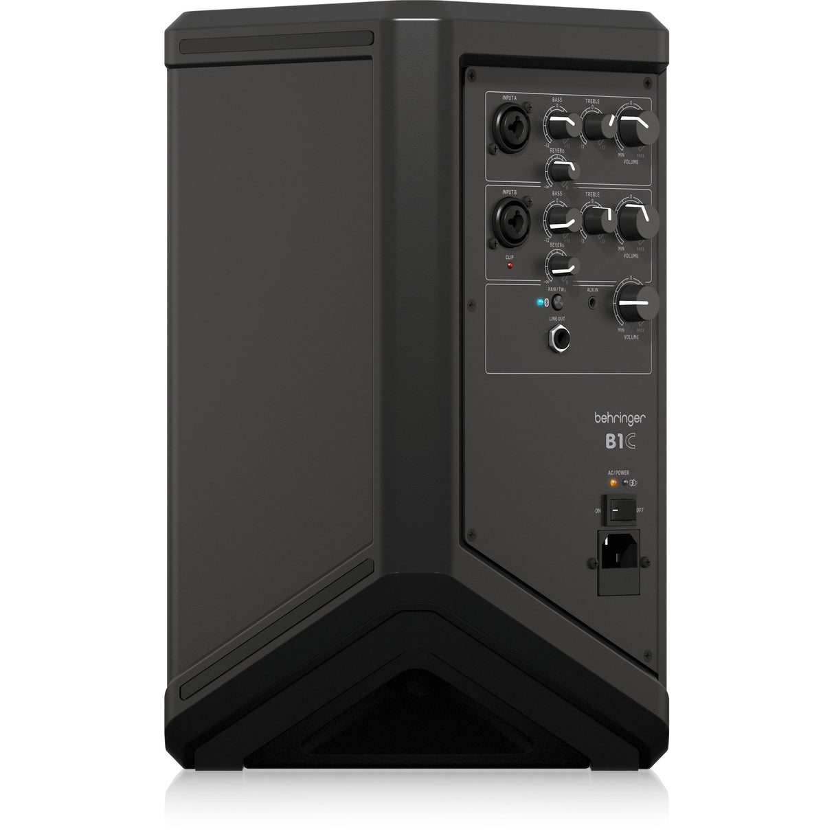 Behringer B1C All-In-One Portable 200W Bluetooth PA Speaker with Battery Operation, Bluetooth Audio Streaming, and Reverb