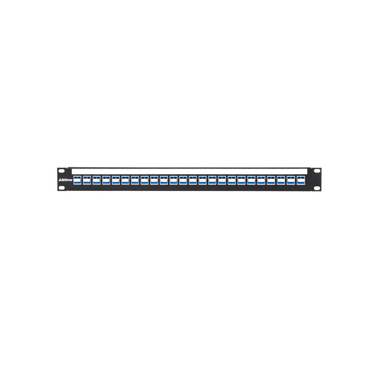 Bittree DSKP124B-LC Flush Mount 1 Row 24 Couplers LC to LC UPC 1 Blue