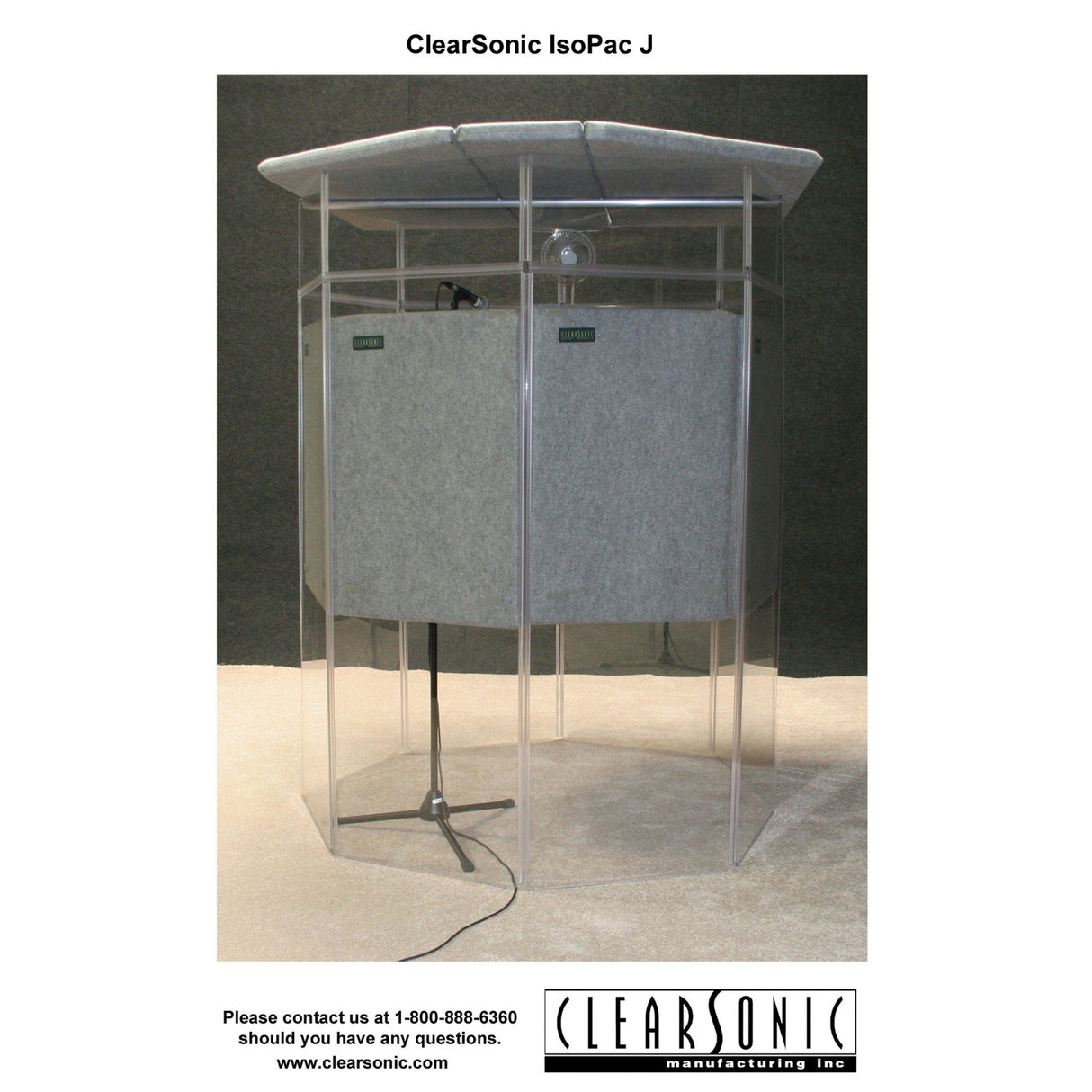 ClearSonic IPJ IsoPac J Portable Isolation Booth, 60-70% Volume Reduction