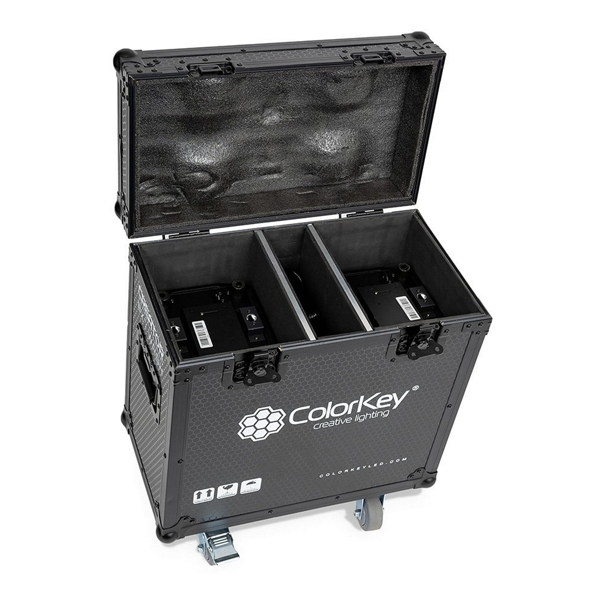 ColorKey 2-Piece Flight Case with Castors for Creator BX7 Wash Moving Head Black