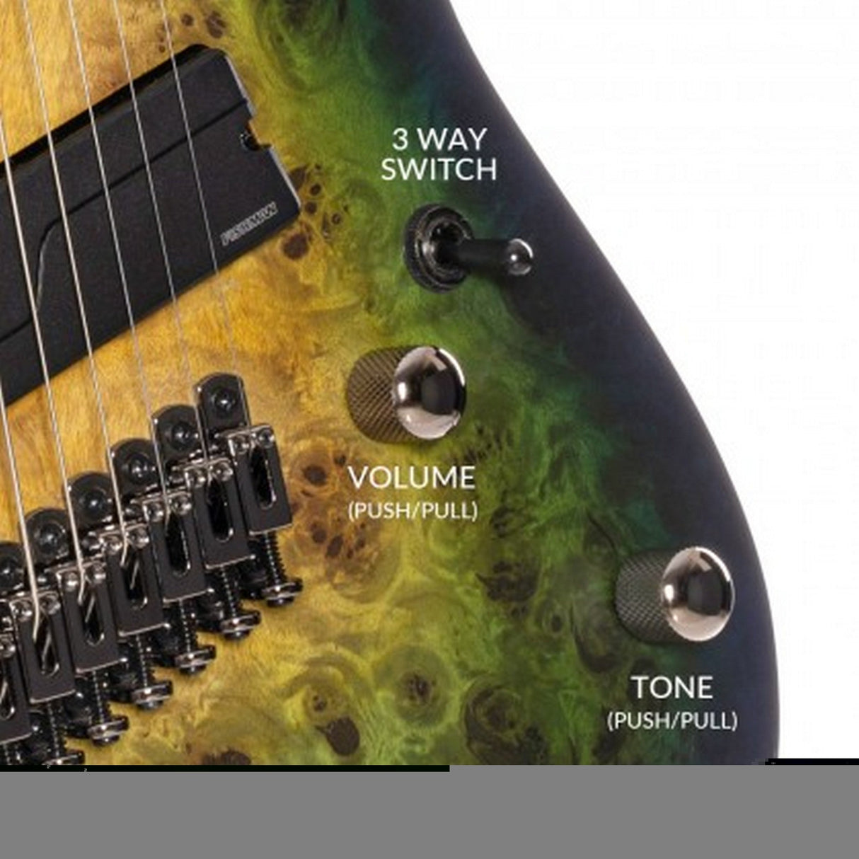 Cort KX508 Multi-Scale II 8-string Guitar Mariana Blue Burst - guitar