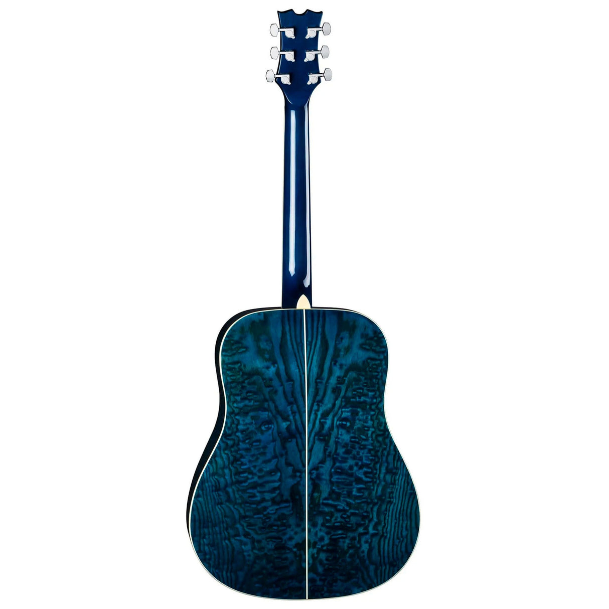 Dean Guitars AXS Dread Quilt Ash Mahogany Acoustic Guitar Trans Blue - guitar