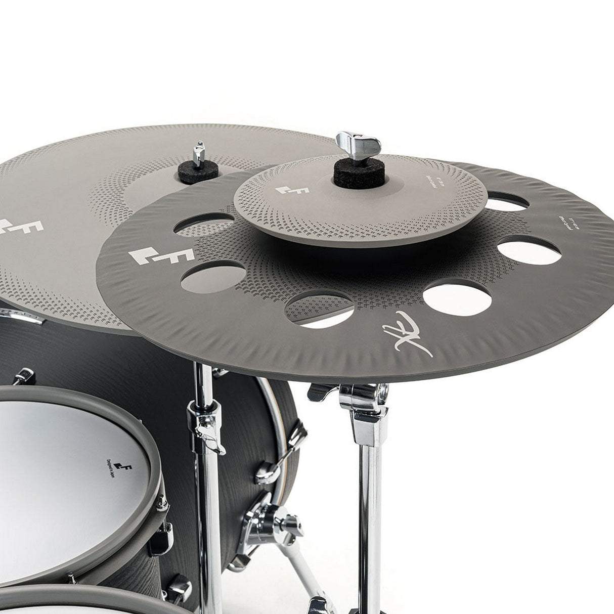 EFNOTE 7X Acoustic Designed Electronic Drum Set, Black Oak Wrap Finish