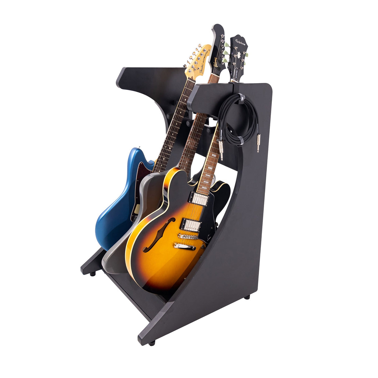 Gator GFW-ELITEGTR3RK-BLK Frameworks Elite Series 3/4-Space Guitar and Instrument Case Combo Rack Black - accessories