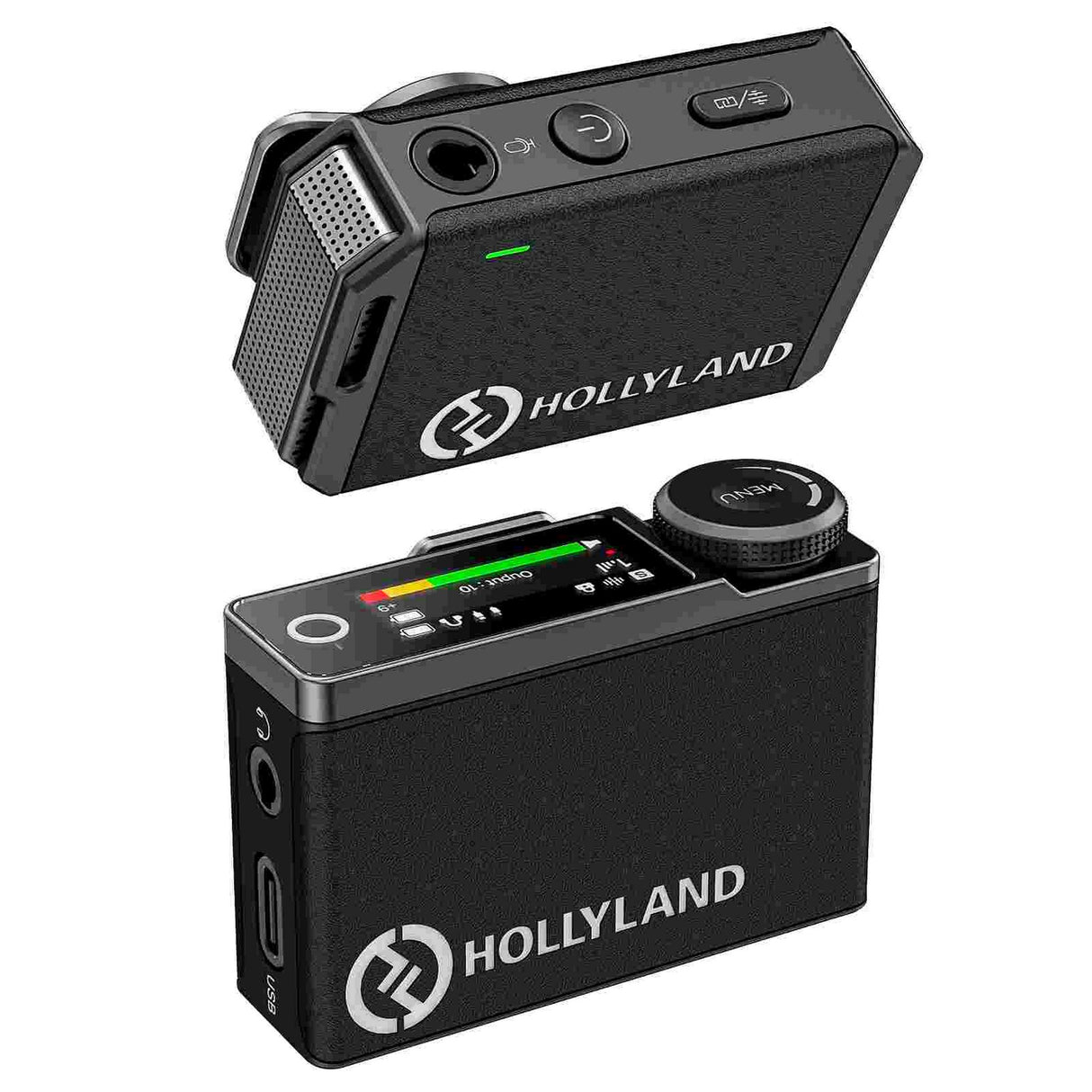 Hollyland LARK MAX Solo Wireless Microphone System, 2.4GHz, Black