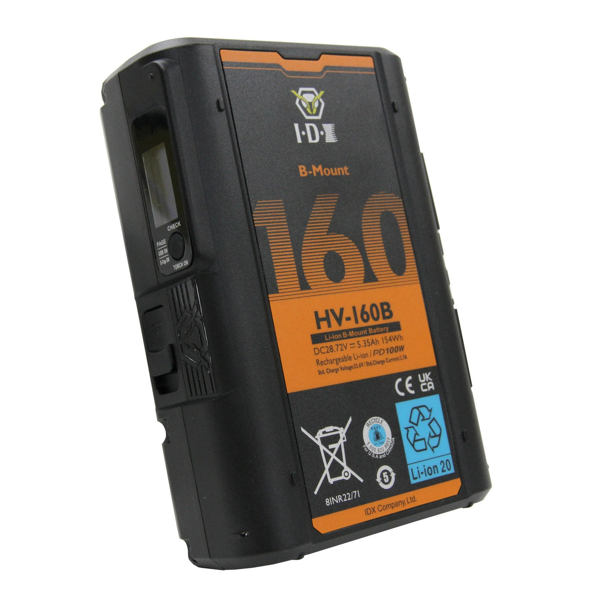 IDX HV-160B 28.8V Li-Ion Camera Battery, B-Mount