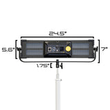 Ikan LBX8-POE-5L-1S Lyra POE Low Profile Bi-Color Studio Panel Soft LED Lights with PoE++ Switcher