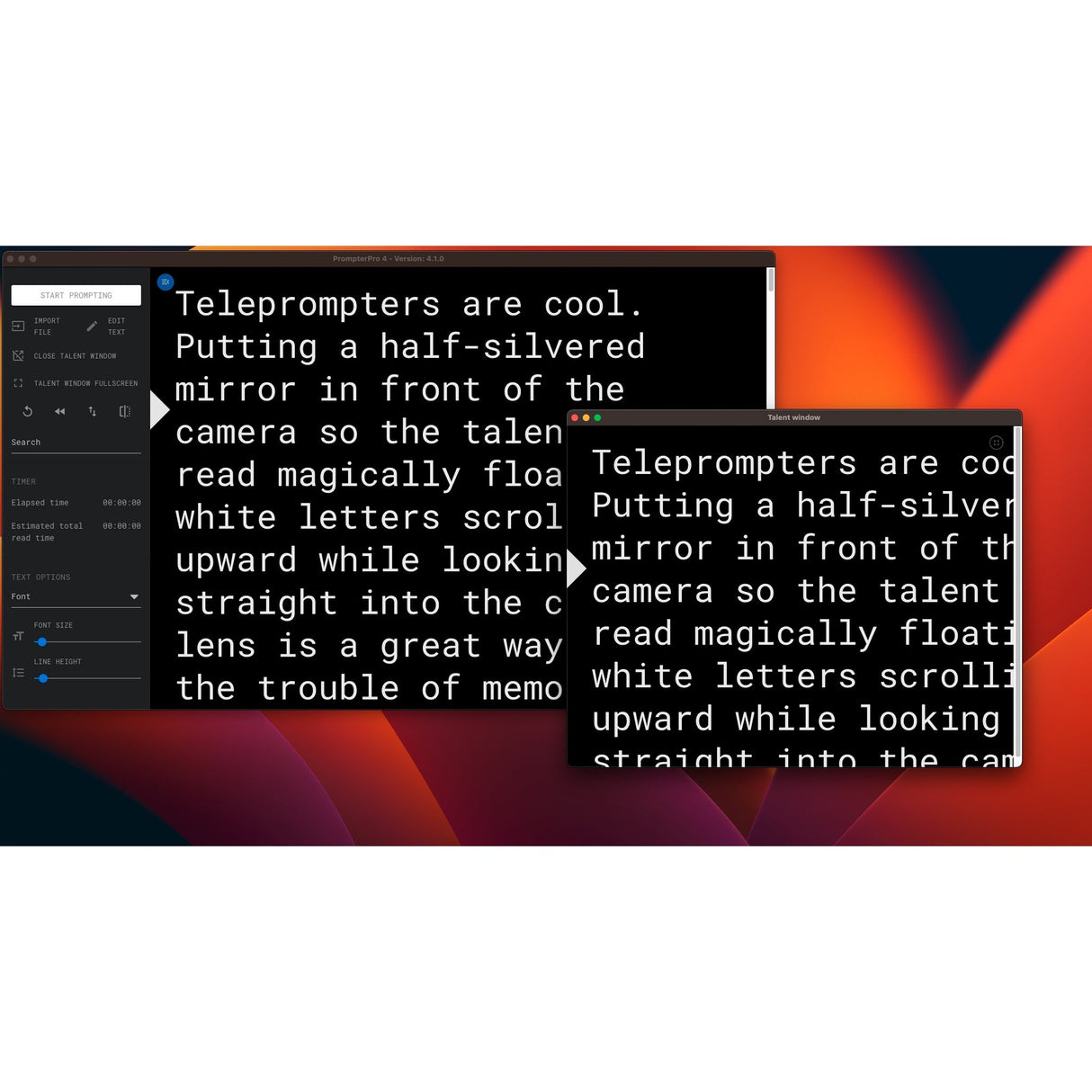 Ikan PrompterPro 4 Teleprompting Software for PC and Mac Digital Download