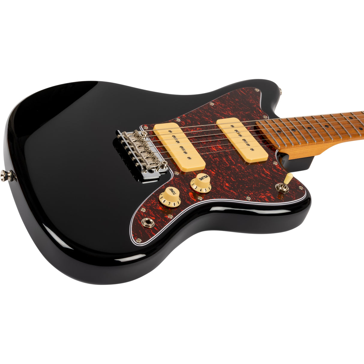 Jet Guitars JJ-300 P90 BK Electric Guitar, Black Finish
