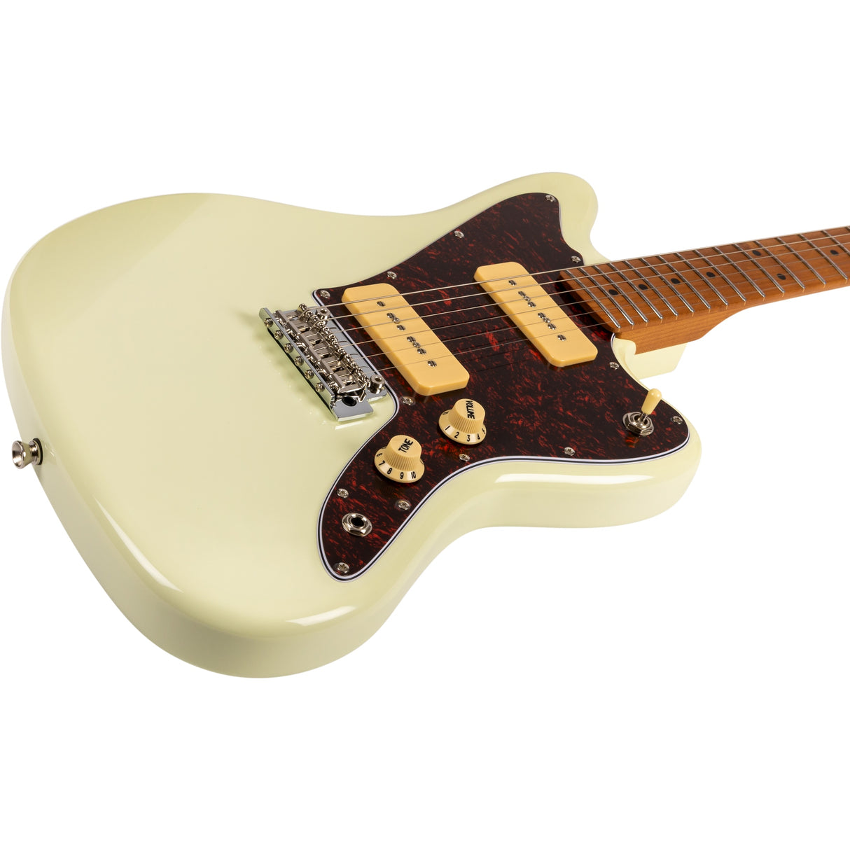 Jet Guitars JJ-300 P90 OW Electric Guitar, Olympic White Finish