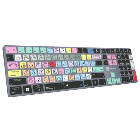 Logickeyboard TITAN Wireless Backlit Keyboard for Adobe Photoshop CC US Windows