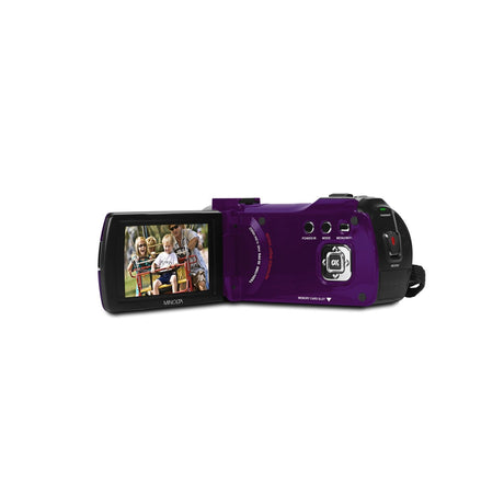 Minolta MN200NV 1080p HD 24 MP Night Vision Digital Camcorder with WiFi Purple
