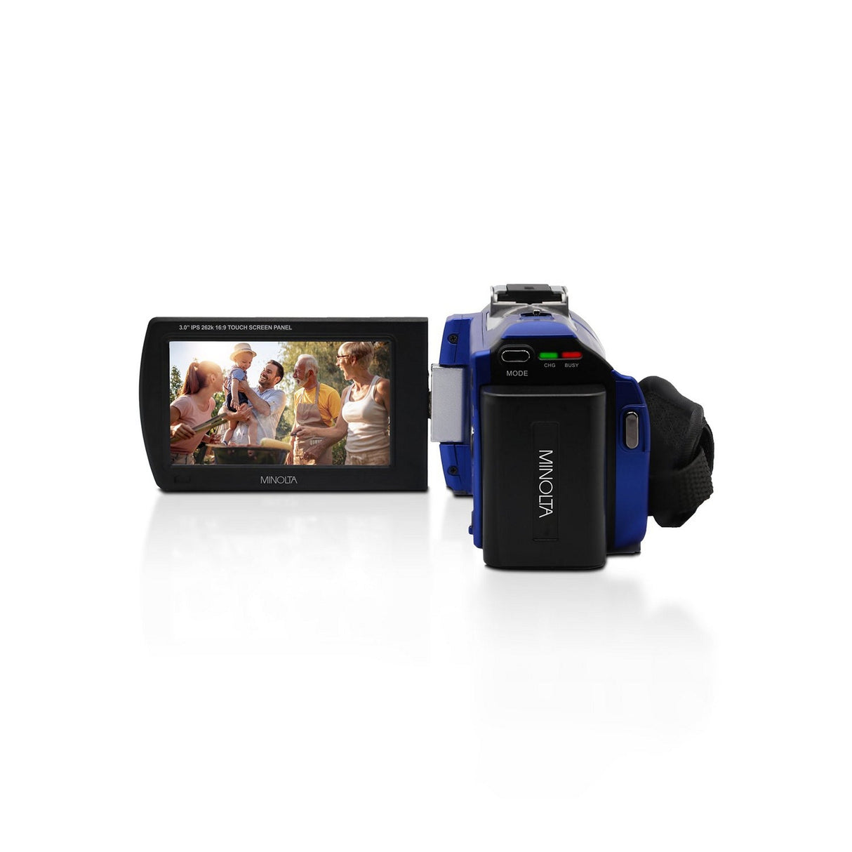 Minolta MN2K50NV 2.7K Ultra HD 48 MP Night Vision Camcorder Blue