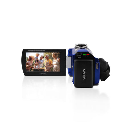 Minolta MN2K50NV 2.7K Ultra HD 48 MP Night Vision Camcorder Blue