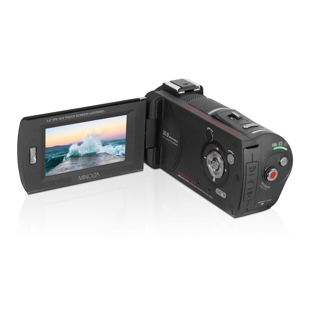 Minolta MN4K30NV 4K Ultra HD 30 MP Night Vision Camcorder Black