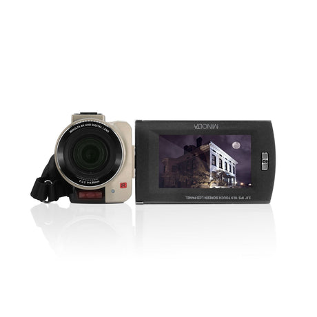 Minolta MN4K30NV 4K Ultra HD 30 MP Night Vision Camcorder Champagne