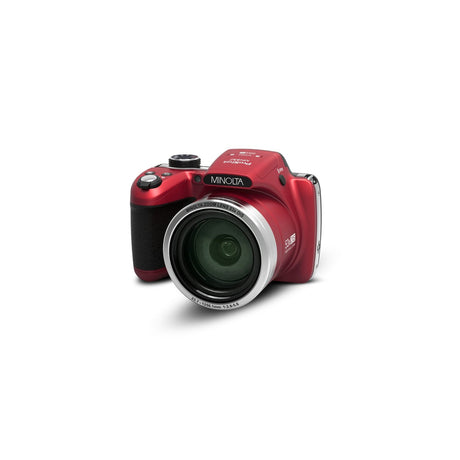 Minolta MN53Z 16 MP HD Bridge Digital Camera with 53x Optical Zoom Red