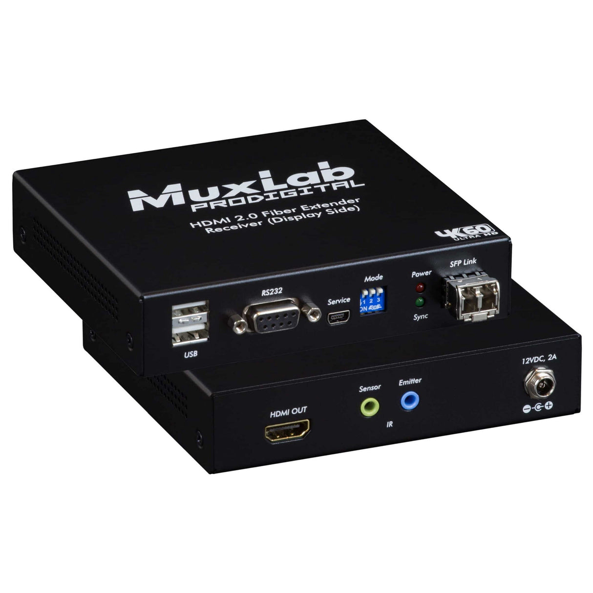 MuxLab 500485 HDMI 2.0 Fiber Extender Kit (Single Mode)