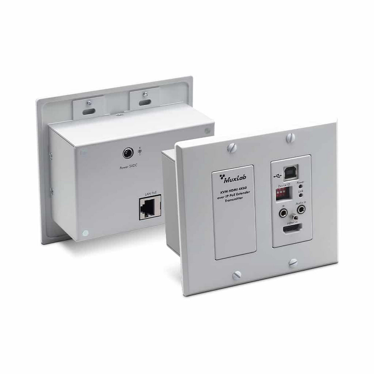 MuxLab 500800 KVM HDMI Over IP PoE Extender 4K60 for Networked AV Systems